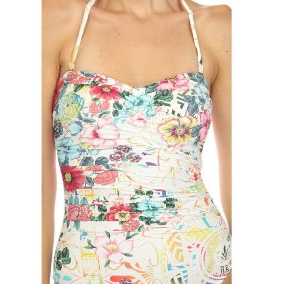 NWT Johnny Was Ruched Sweetheart One Piece in Locita - S - Picture 4 of 9